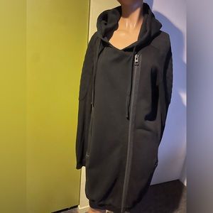 All Saints long hooded jacket hoodie